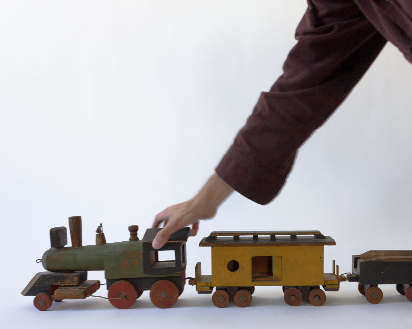 Folk Art Painted Toy Train