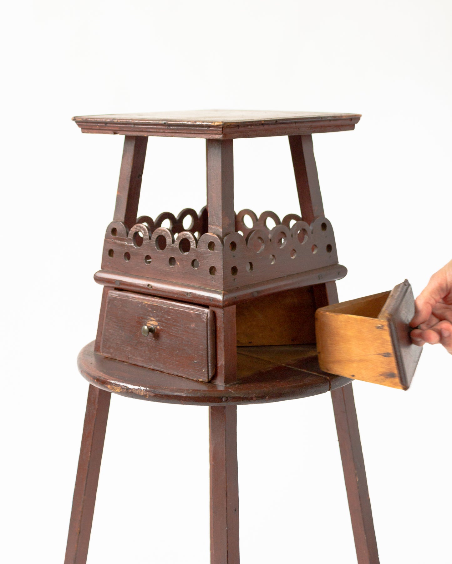 Rare or Possibly Unique Early Sewing Stand