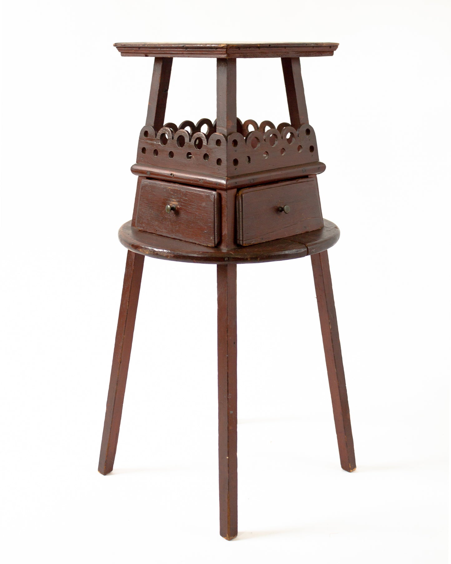Rare or Possibly Unique Early Sewing Stand