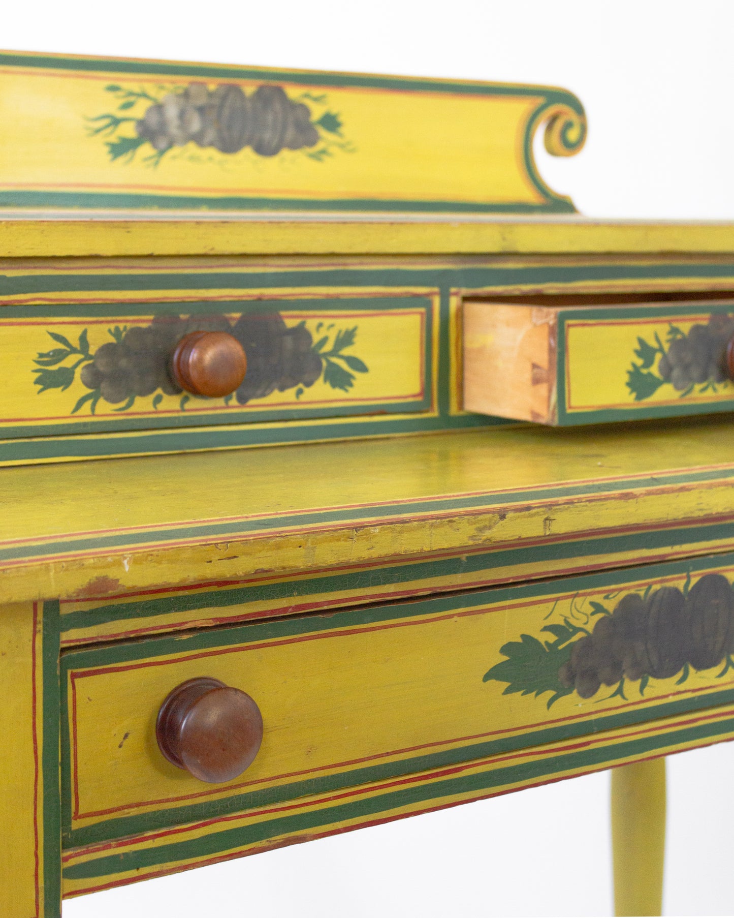 Early 19th C. Polychrome Painted Dressing Table