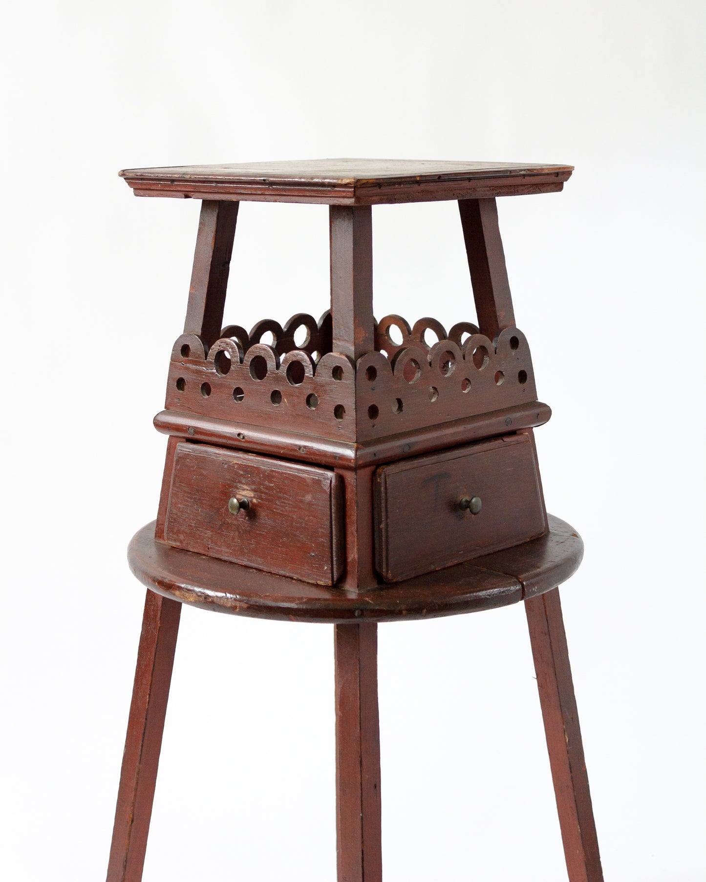 Rare or Possibly Unique Early Sewing Stand