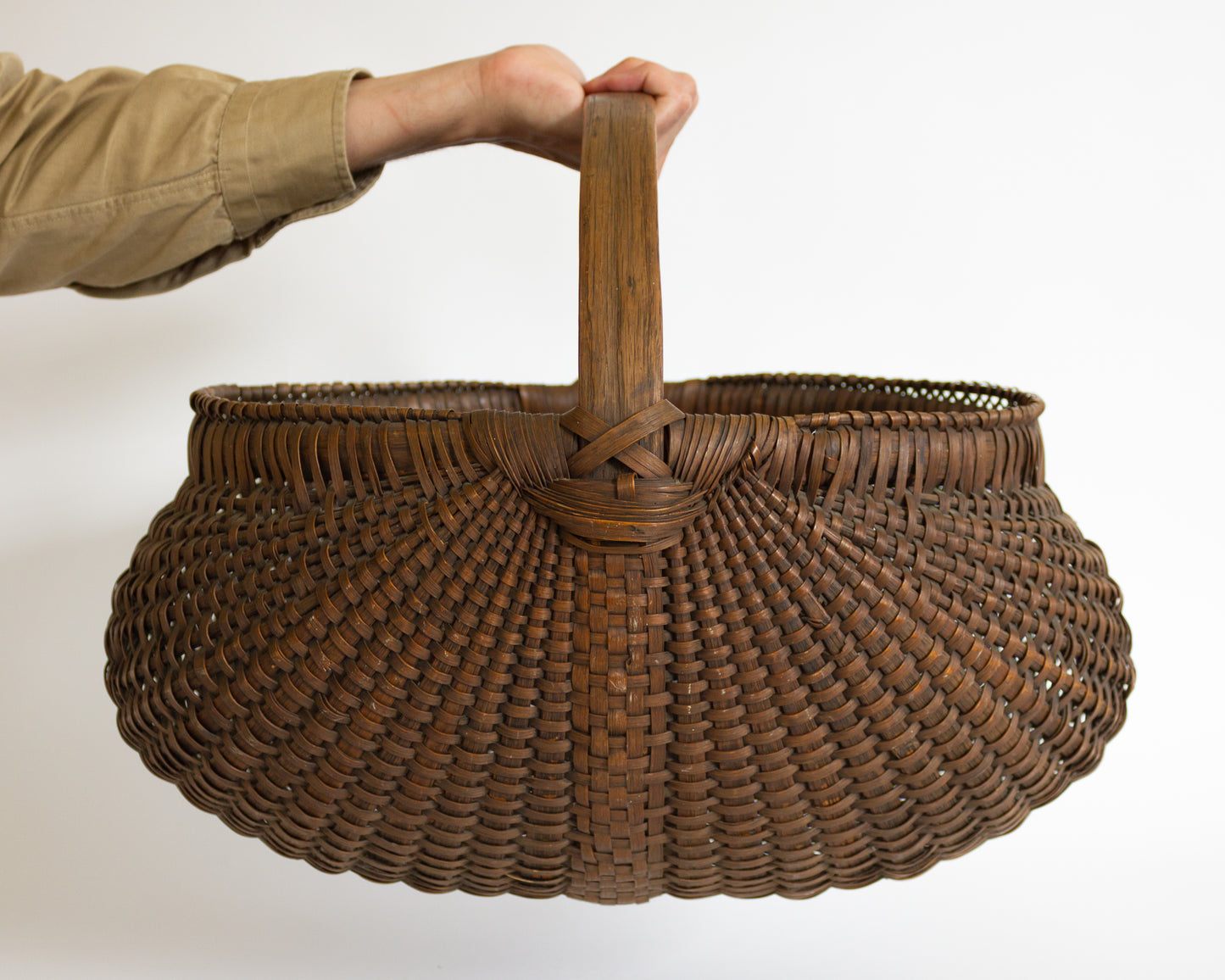 Rare Large 19th Century Buttocks Basket