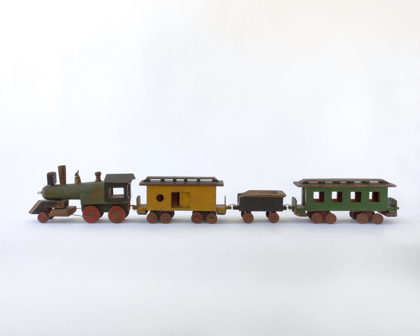 Folk Art Painted Toy Train