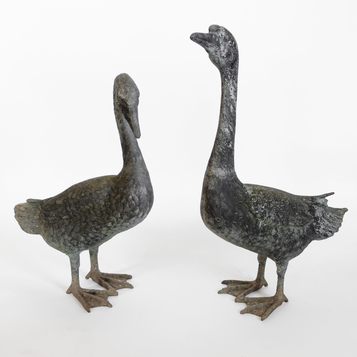 Pair of Geese Garden Statues